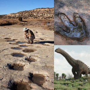 Breaking: Unveiling Giants: World’s Longest Dinosaur Trackway Unearthed, Tracing the Steps of a 35-Meter Sauropod