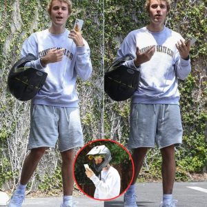 Justin Bieber grabs coffee to-go on his custom Drew motorbike and takes a FaceTime call in Beverly Hills -News